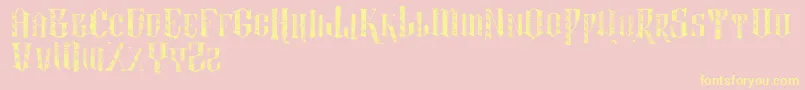 VtksLightness2 Font – Yellow Fonts on Pink Background