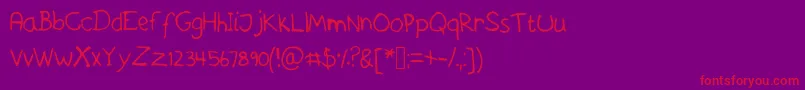 Askeshandwriting Font – Red Fonts on Purple Background