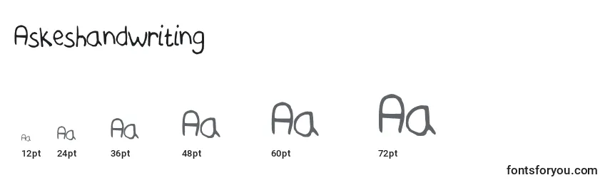 Askeshandwriting Font Sizes