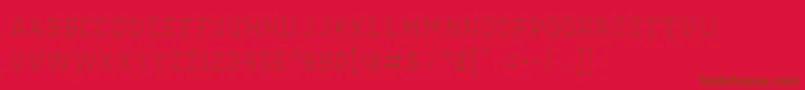 OldSchoolUnitedHairline Font – Brown Fonts on Red Background
