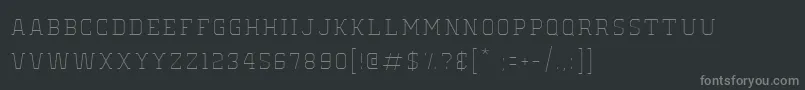 フォントOldSchoolUnitedHairline – 黒い背景に灰色の文字