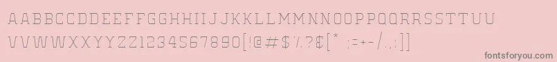 フォントOldSchoolUnitedHairline – ピンクの背景に灰色の文字