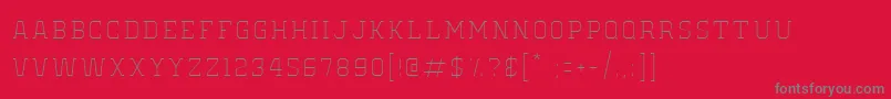 OldSchoolUnitedHairline Font – Gray Fonts on Red Background