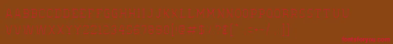 OldSchoolUnitedHairline Font – Red Fonts on Brown Background