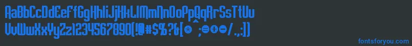 Шрифт EmpanadaBold – синие шрифты на чёрном фоне