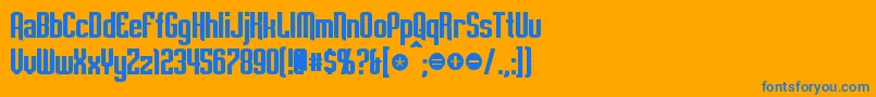 EmpanadaBold Font – Blue Fonts on Orange Background