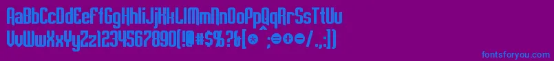 Weitere Informationen zur EmpanadaBold-Schriftart EmpanadaBold-Schriftart – Blaue Schriften auf violettem Hintergrund