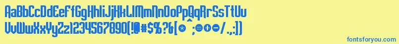 fuente EmpanadaBold – Fuentes Azules Sobre Fondo Amarillo