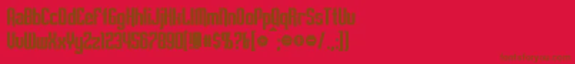 EmpanadaBold-Schriftart – Braune Schriften auf rotem Hintergrund
