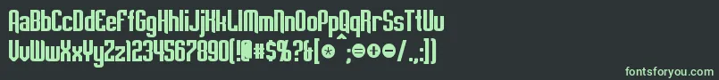 EmpanadaBold Font – Green Fonts on Black Background
