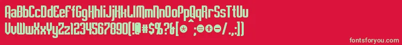 EmpanadaBold Font – Green Fonts on Red Background