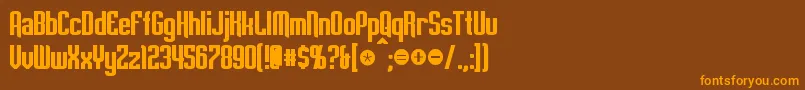 EmpanadaBold Font – Orange Fonts on Brown Background