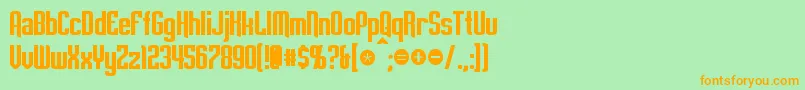 EmpanadaBold Font – Orange Fonts on Green Background