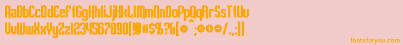 EmpanadaBold-Schriftart – Orangefarbene Schriften auf rosa Hintergrund