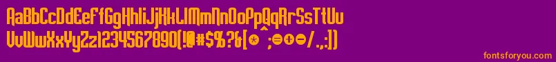 EmpanadaBold Font – Orange Fonts on Purple Background