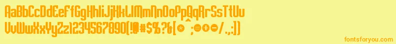Шрифт EmpanadaBold – оранжевые шрифты на жёлтом фоне