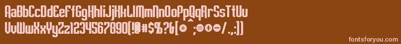 フォントEmpanadaBold – 茶色の背景にピンクのフォント