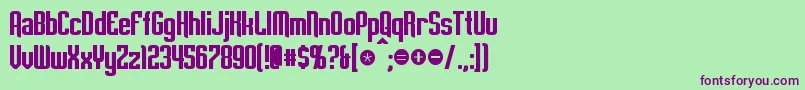 EmpanadaBold Font – Purple Fonts on Green Background