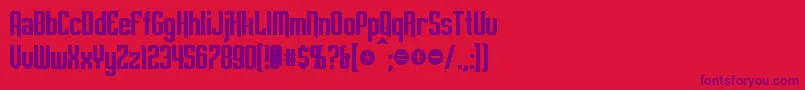 EmpanadaBold Font – Purple Fonts on Red Background