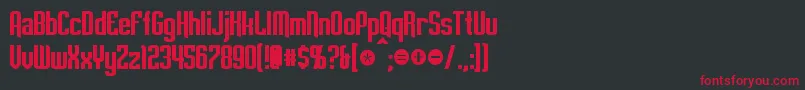 フォントEmpanadaBold – 黒い背景に赤い文字