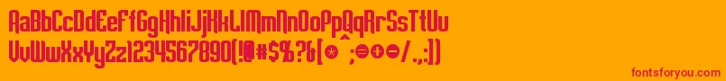 EmpanadaBold Font – Red Fonts on Orange Background