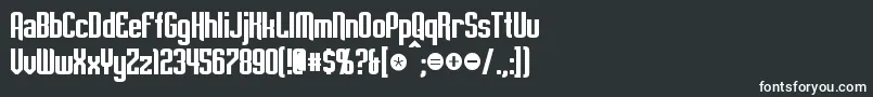 EmpanadaBold-fontti – valkoiset fontit mustalla taustalla