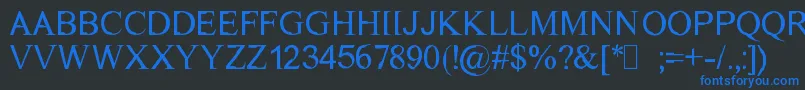 DichotomyRegular Font – Blue Fonts on Black Background