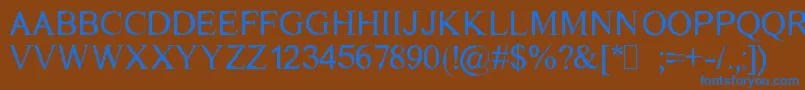 DichotomyRegular Font – Blue Fonts on Brown Background