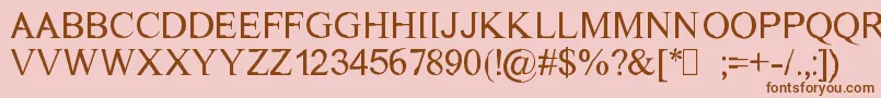 DichotomyRegular-Schriftart – Braune Schriften auf rosa Hintergrund