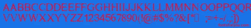 DichotomyRegular Font – Red Fonts on Blue Background