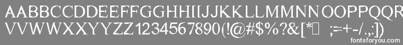 フォントDichotomyRegular – 灰色の背景に白い文字