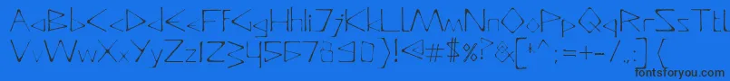 fuente DeadlyTypeface – Fuentes Negras Sobre Fondo Azul