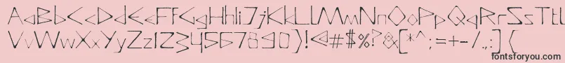 フォントDeadlyTypeface – ピンクの背景に黒い文字