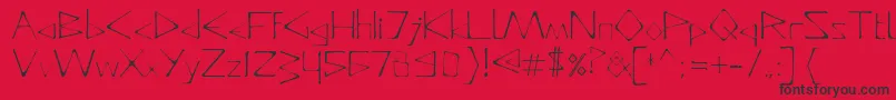フォントDeadlyTypeface – 赤い背景に黒い文字