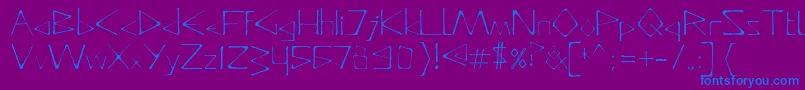 Шрифт DeadlyTypeface – синие шрифты на фиолетовом фоне