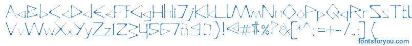 Fonte DeadlyTypeface – fontes azuis