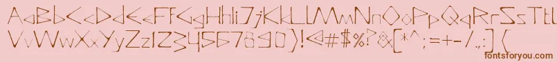 DeadlyTypeface Font – Brown Fonts on Pink Background
