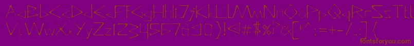 Шрифт DeadlyTypeface – коричневые шрифты на фиолетовом фоне