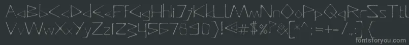 DeadlyTypeface Font – Gray Fonts on Black Background