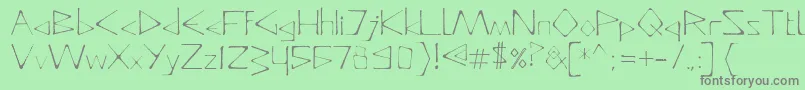 fuente DeadlyTypeface – Fuentes Grises Sobre Fondo Verde