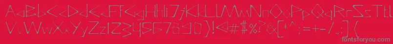 フォントDeadlyTypeface – 赤い背景に灰色の文字