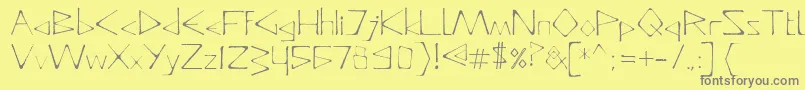 DeadlyTypeface Font – Gray Fonts on Yellow Background