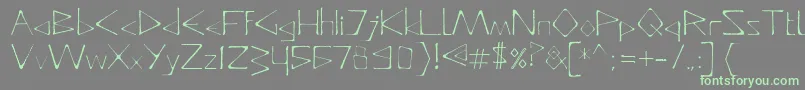 Fonte DeadlyTypeface – fontes verdes em um fundo cinza