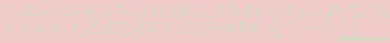 DeadlyTypeface-fontti – vihreät fontit vaaleanpunaisella taustalla