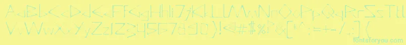 DeadlyTypeface Font – Green Fonts on Yellow Background