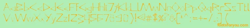 DeadlyTypeface-fontti – oranssit fontit vihreällä taustalla