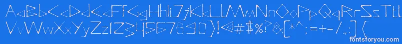 fuente DeadlyTypeface – Fuentes Rosadas Sobre Fondo Azul
