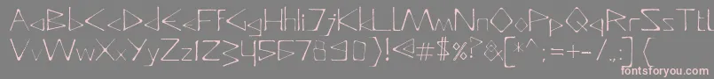 DeadlyTypeface-fontti – vaaleanpunaiset fontit harmaalla taustalla
