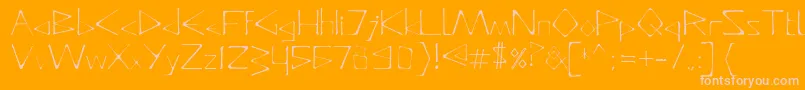 DeadlyTypeface-Schriftart – Rosa Schriften auf orangefarbenem Hintergrund