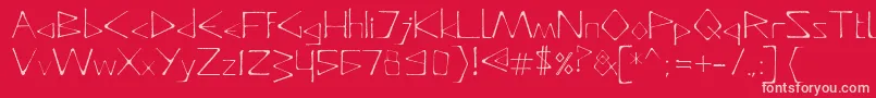 Шрифт DeadlyTypeface – розовые шрифты на красном фоне